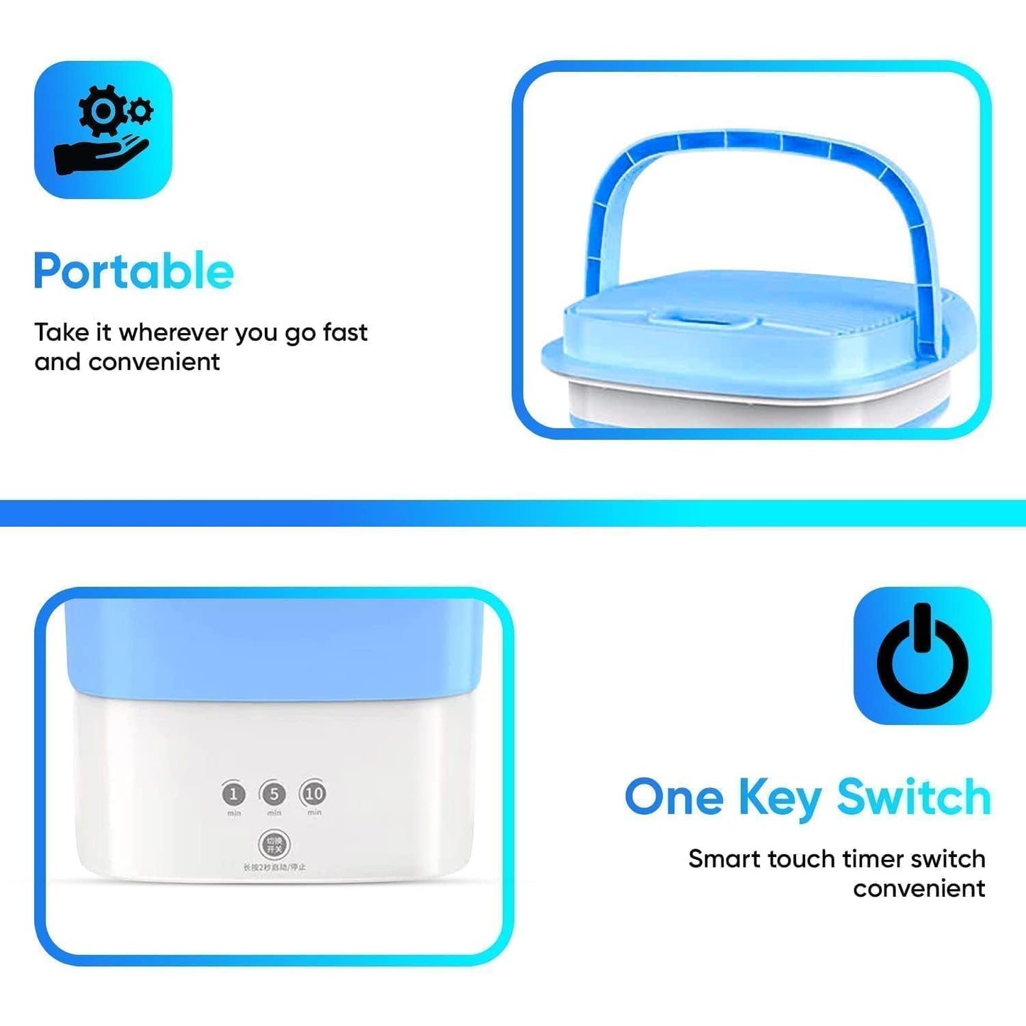 Portable Mini Foldable Washer and Spin Dryer